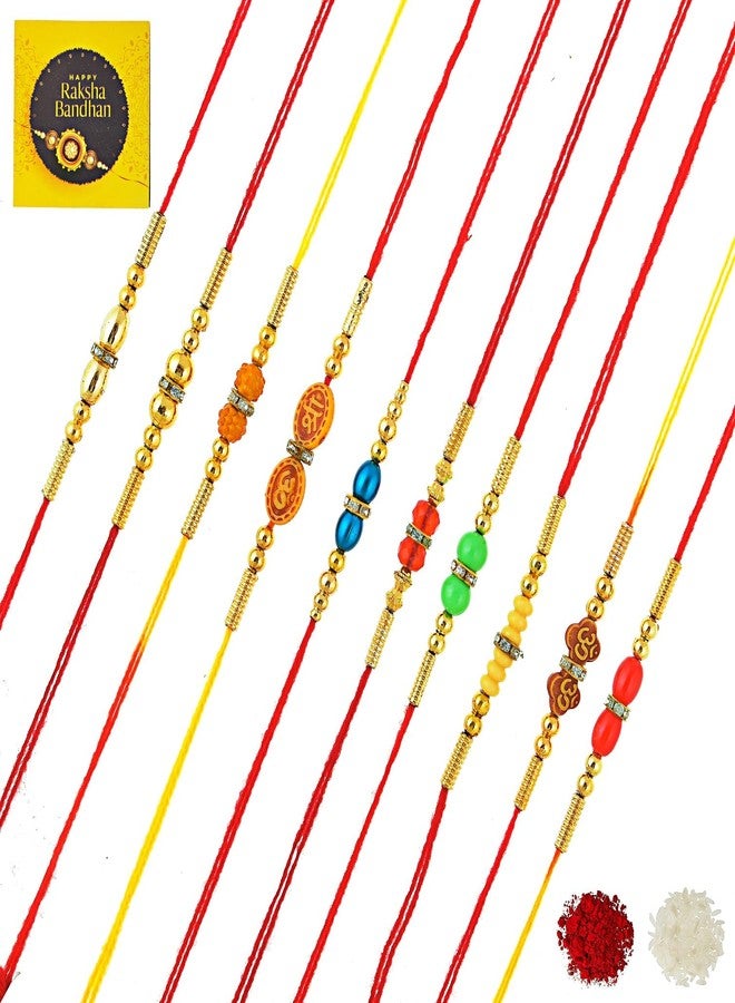 موبيسون مجموعة موبيسون هاكونا ماتاتا مكونة من 10 مجموعة دورا راخي للأخ، بهايا، بهابهي لراخي/راكشاباندان مع رولي شاوال وبطاقة تهنئة | سلة راخي المميزة RKHMPR70 - Image 2